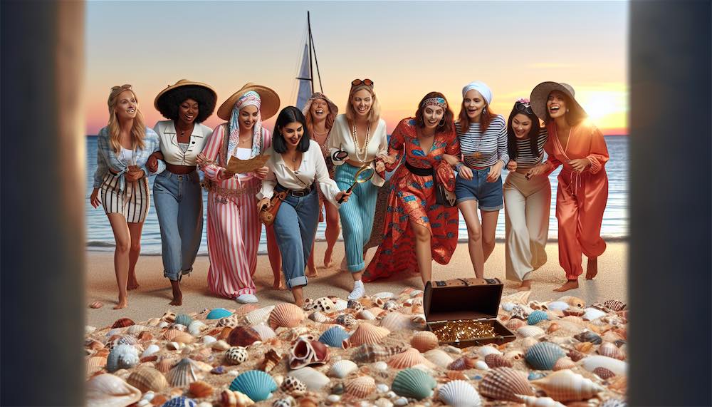 Exciting treasure hunt game activity for a nautical bachelorette party