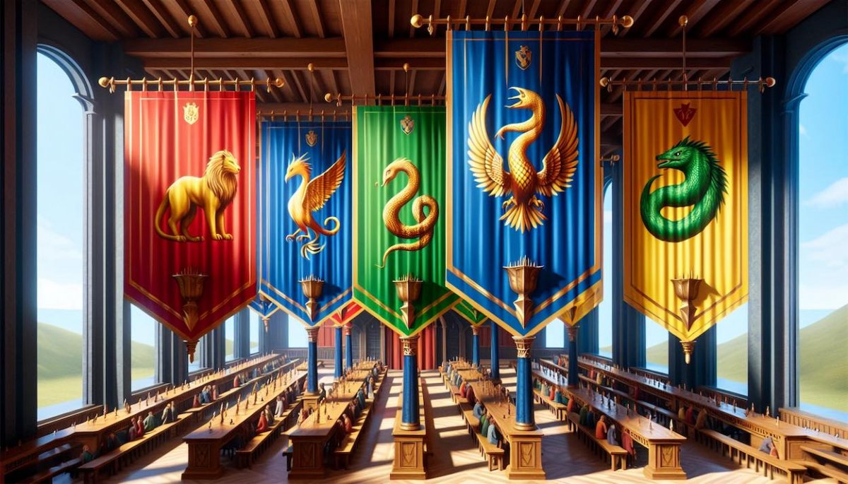 Hogwarts house banners